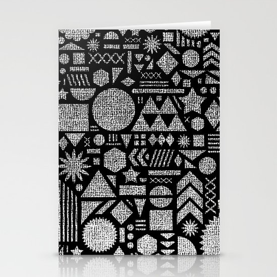 Modern Elements with Black. Stationery Cards