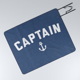 Captain Nautical Quote Picnic Blanket | Boat, Typography, Summer, Funny, Trendy, Ocean, Graphicdesign, Sailing, Boating, Captain 