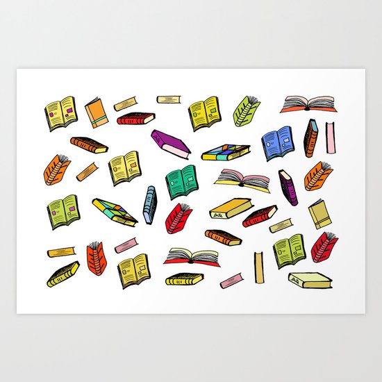Books all over Art Print