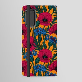 Red poppies and blue cornflowers Android Wallet Case