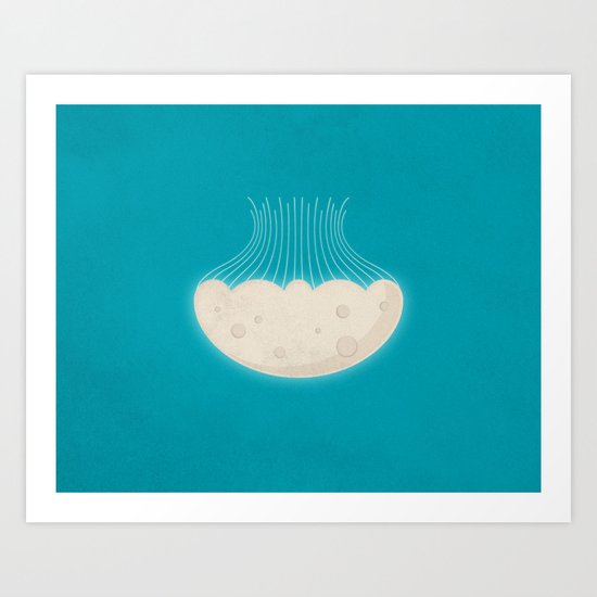 Moon Jellyfish Art Print