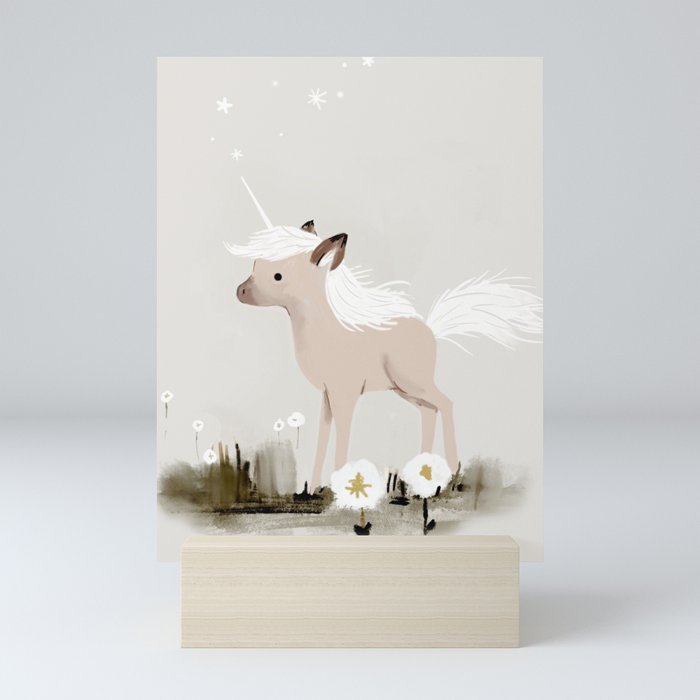 Unicorn art print Mini Art Print