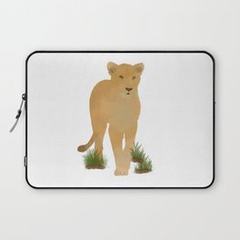 Watercolor Lioness Stalking Laptop Sleeve