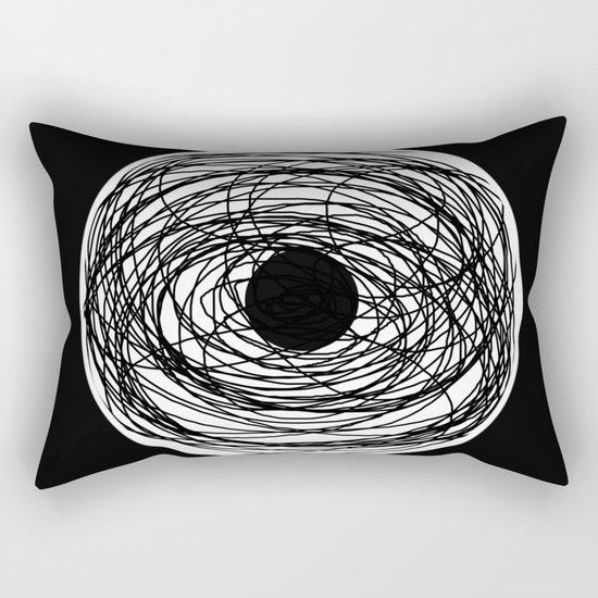 Eye Of The Storm - Abstract, black and white, minimalistic, minimal artwork Rectangular Pillow