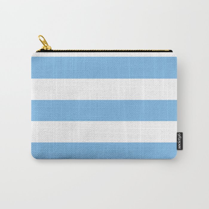 Aero - solid color - white stripes pattern Carry-All Pouch