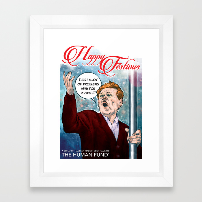 Festivus Holiday Card Framed Art Print By Josedennis Society6