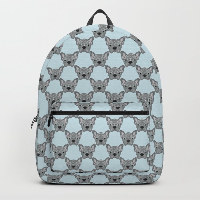 Gray Frenchie 001 Backpack