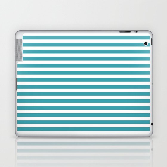 Striped Turquoise Laptop & iPad Skin