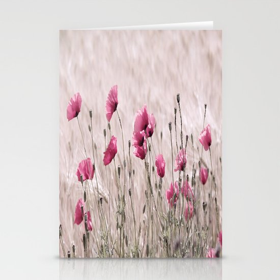 Poppy Pastell Pink Stationery Cards