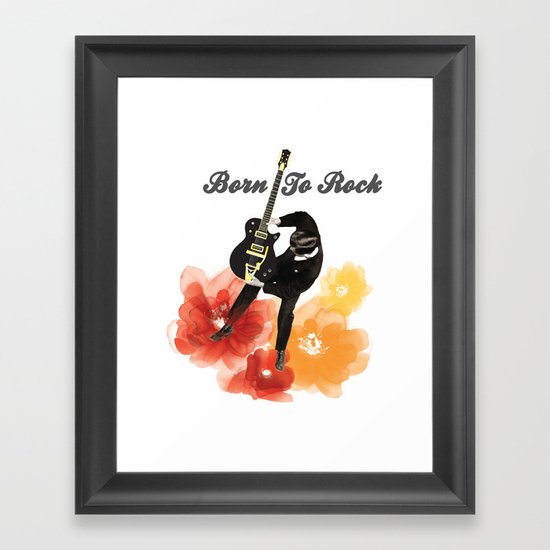 Born to Rock Framed Art Print