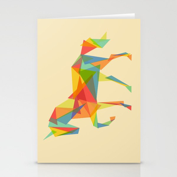 Fractal Geometric Unicorn Stationery Cards