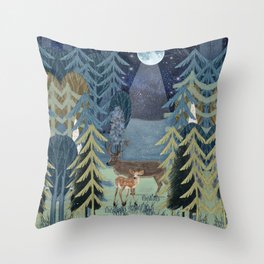 the secret forest Throw Pillow