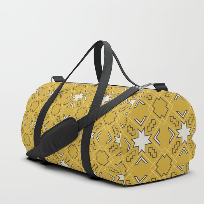 Ethnic pattern in yellow Duffle Bag