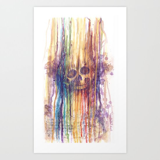 RAINBOW SKULL Art Print