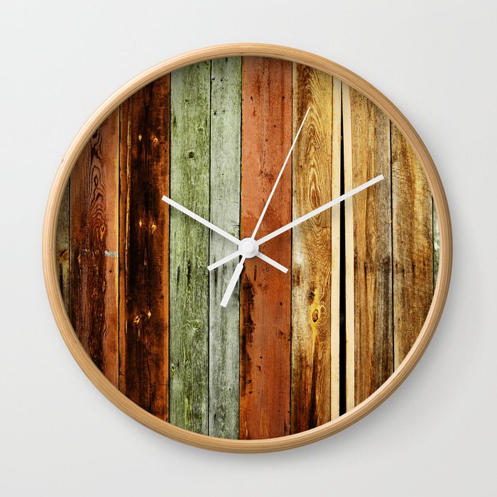 Rustic colored barn-wood Wall Clock