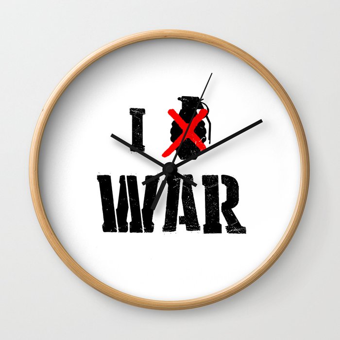 I hate War Wall Clock