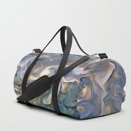 Blue and Calm Seashore Abstract Art Duffle Bag