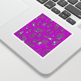 Purple Ghosties Sticker | Cute, Pattern, Ghost, Cool, Digital, Repeating, Tile, Purple, Repeat, Ectoplasm 