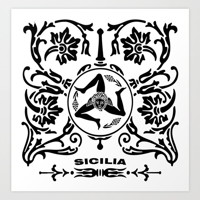 sicilia- trinacria Art Print