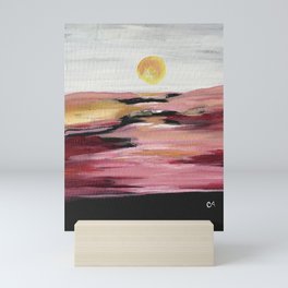 Sunrise on plains Mini Art Print