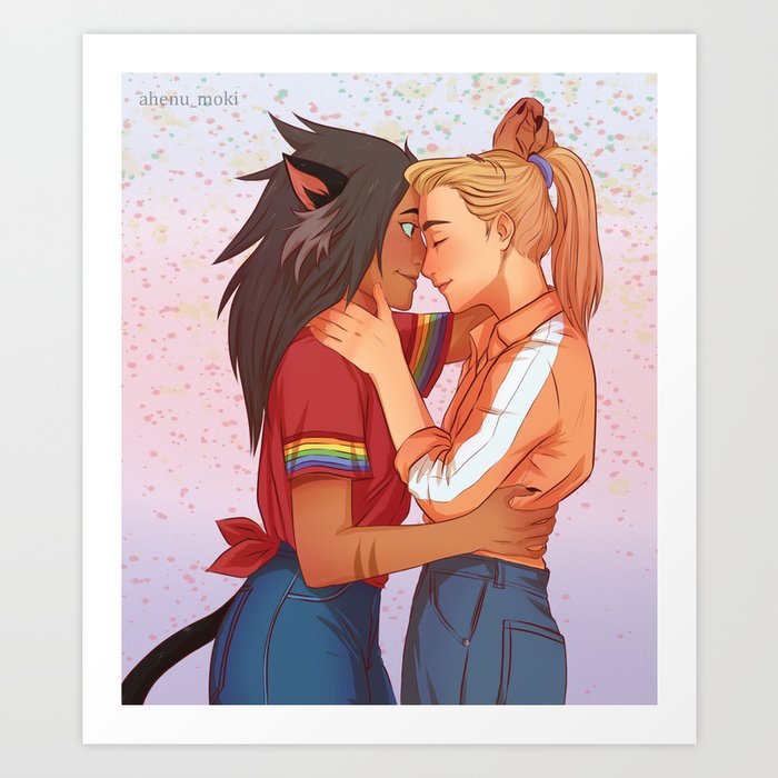 Catra And Adora Art Print By Ahenumoki Society6