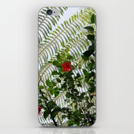 Bali Jungle Impression With Hibiscus iPhone Skin