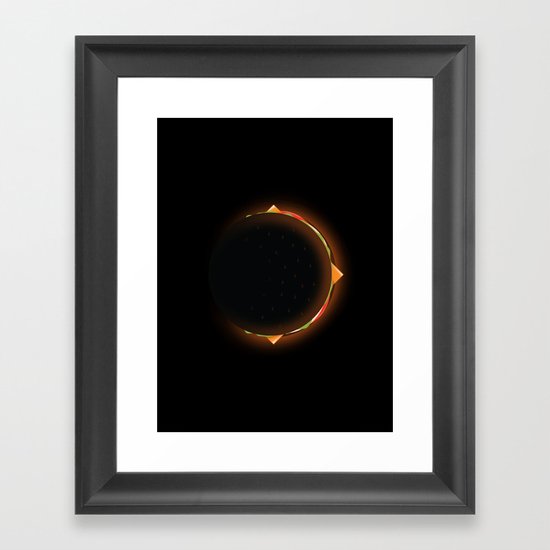 Burger Eclipse Framed Art Print
