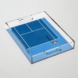 Blue Tennis Court Illustration  Acrylic Tray