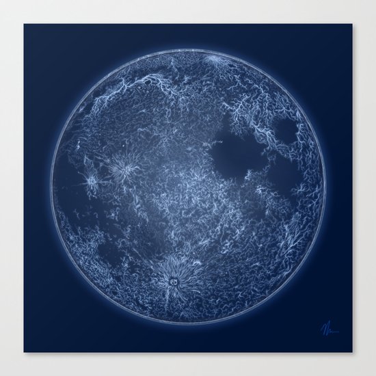 Dark Side of the Moon - Painting Canvas Print