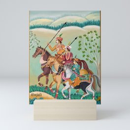 King and his successors riding a horse Mini Art Print