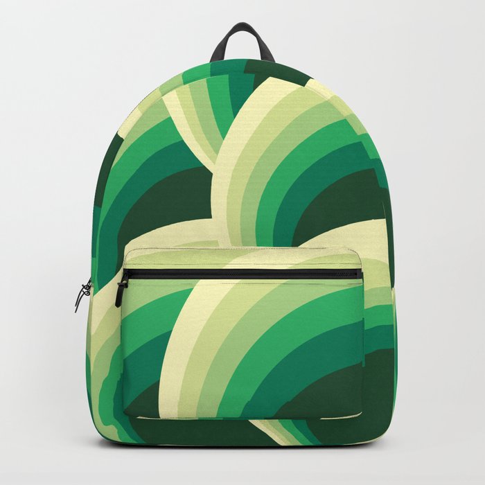 Green Abstract Circles Backpack