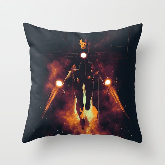 Red shining Throw Pillow
