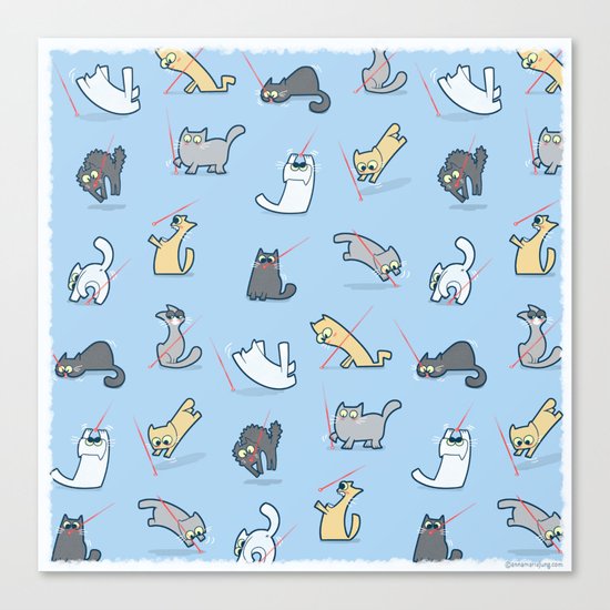 Cats vs Laserpointers Canvas Print