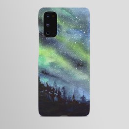 Galaxy Nebula Watercolor Northern Lights Aurora Borealis Android Case