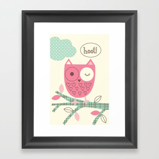 Hooty Owl Framed Art Print