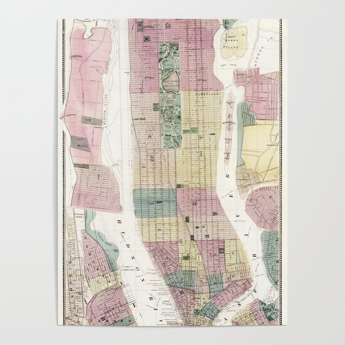 Map of New York City Poster by SFT Design Studio Society6