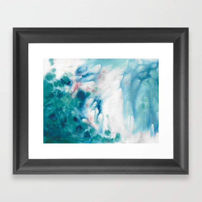 Waves of turquoise Framed Art Print