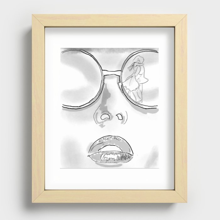 Heart Eyes Recessed Framed Print