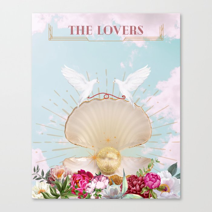 The Lovers Tarot Card Canvas Print