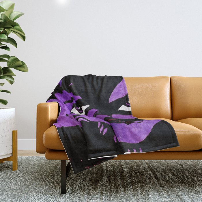 Catwoman Stencil Throw Blanket