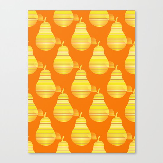 Yellow And Orange Pears Canvas Print