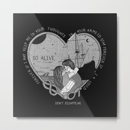 "So alive" by Ryan Adams Metal Print | Black And White, Drawing, Alive, Graphic, Quote, Design, Song, Graphite, Ink Pen, Font 
