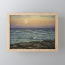 Sunset Galveston Beach Framed Mini Art Print