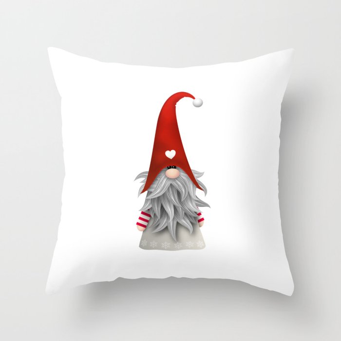 Download Christmas Gnome Throw Pillow By Rauros Society6