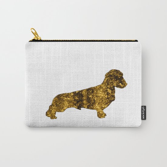 I LOVE my Dachshund I - Luxury glitter dog design Carry-All Pouch