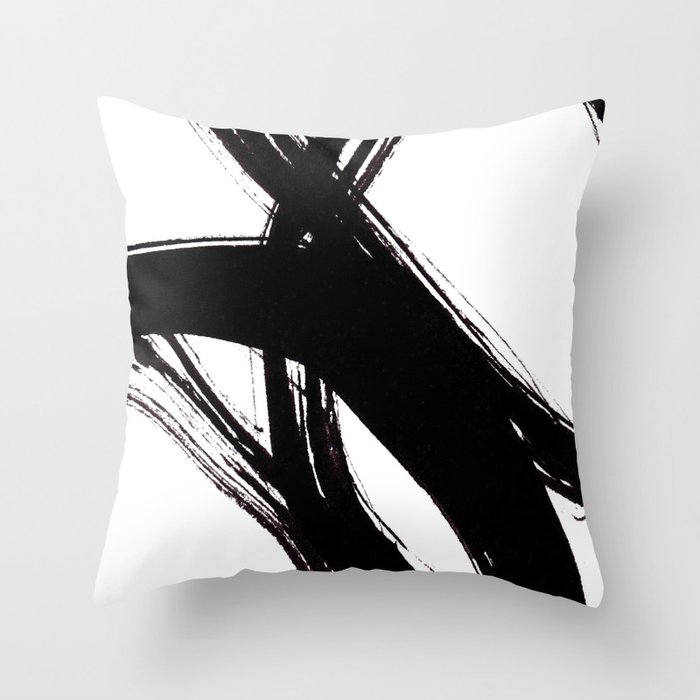 Abstract Wall art, Abstract Print, Black White Abstract Print, Black White Art, Minimalist Print, Ab Throw Pillow