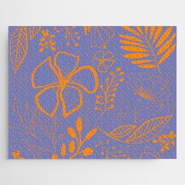 Orange and Veri Peri Art Print Jigsaw Puzzle