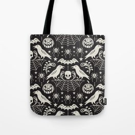 All Hallows' Eve - Black Ivory Halloween Tote Bag