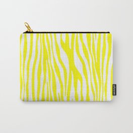 Zebra Pattern Camouflage Abstract In Yellow Carry-All Pouch