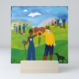 Dreaming Together (square) Mini Art Print